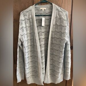 NWT Maurices Elegant Sage Green Open-Front Sweater